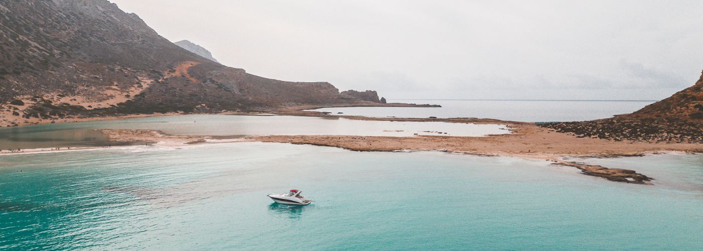 yacht in cretan sea