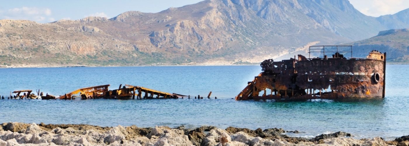 the famous Gramvousa Shipwreck